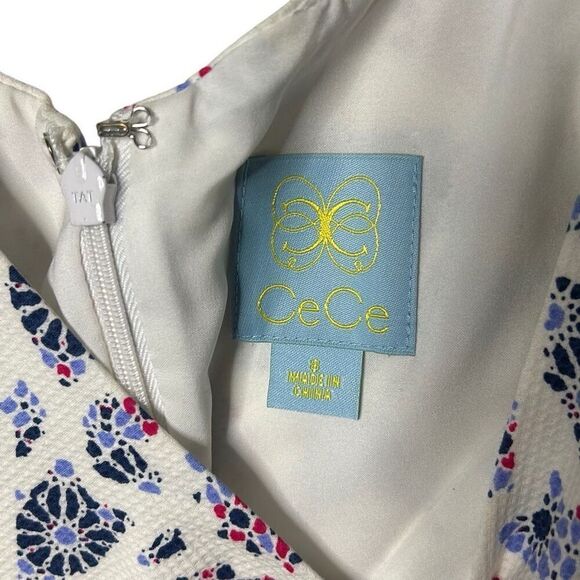 Cece Cynthia Steffe Eastyn Women’s Size 8 Fit & Flare Dress Mosaic Cutout - Picture 3 of 6